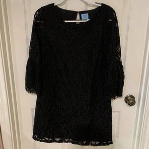 CeCe Black Long sleeve Lace Dress